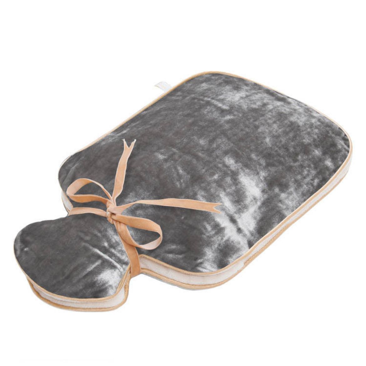 Image of Holistic Silk Hot Water Bottle Silver Velvet