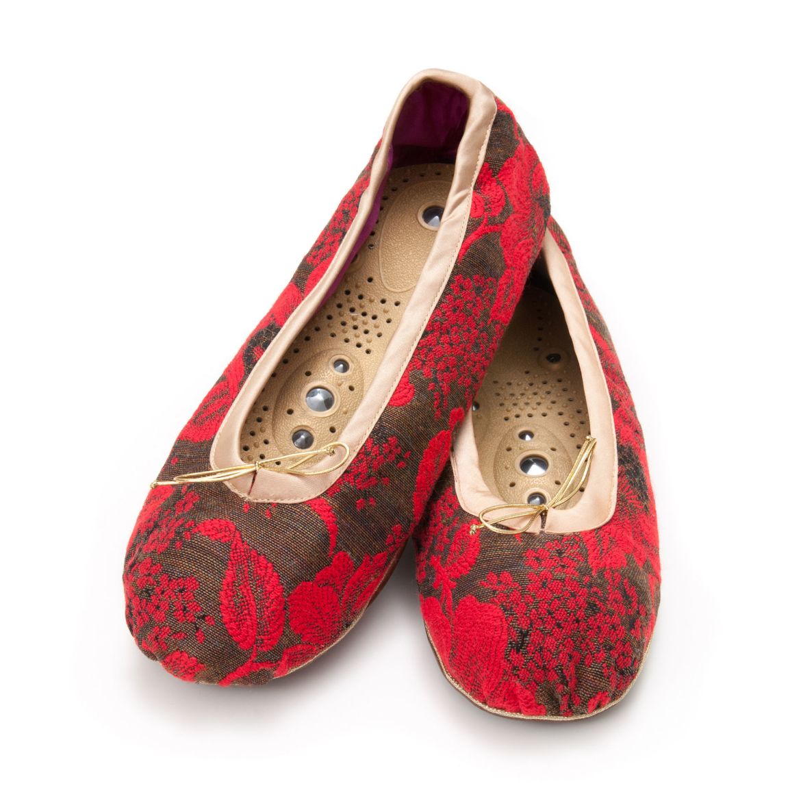 Image of Holistic Silk Massaging Slipper Scarlet