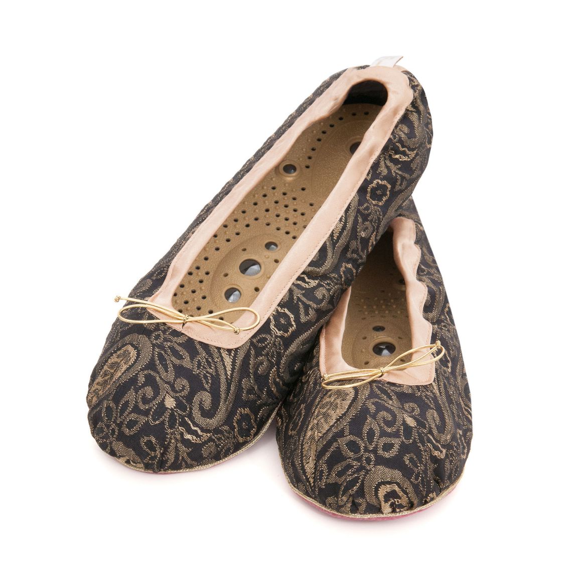 Image of Holistic Silk Massaging Slipper Black - SMALL