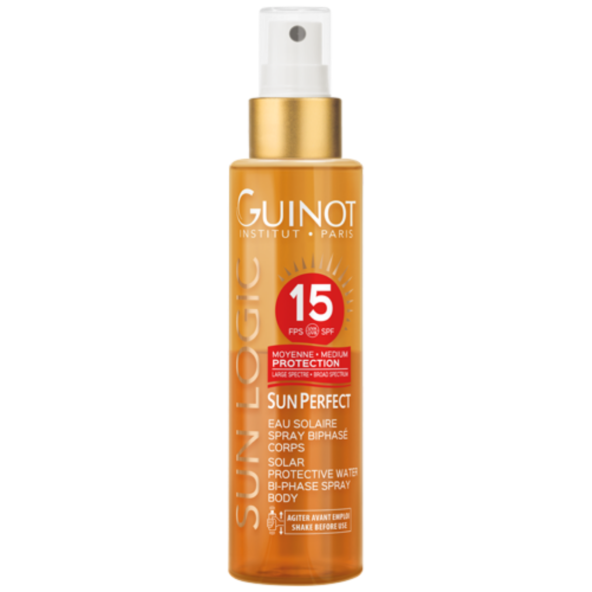 Bild von Guinot Sun Logic Eau Solaire Spray Biphasé Corps SPF 15 (150ml)