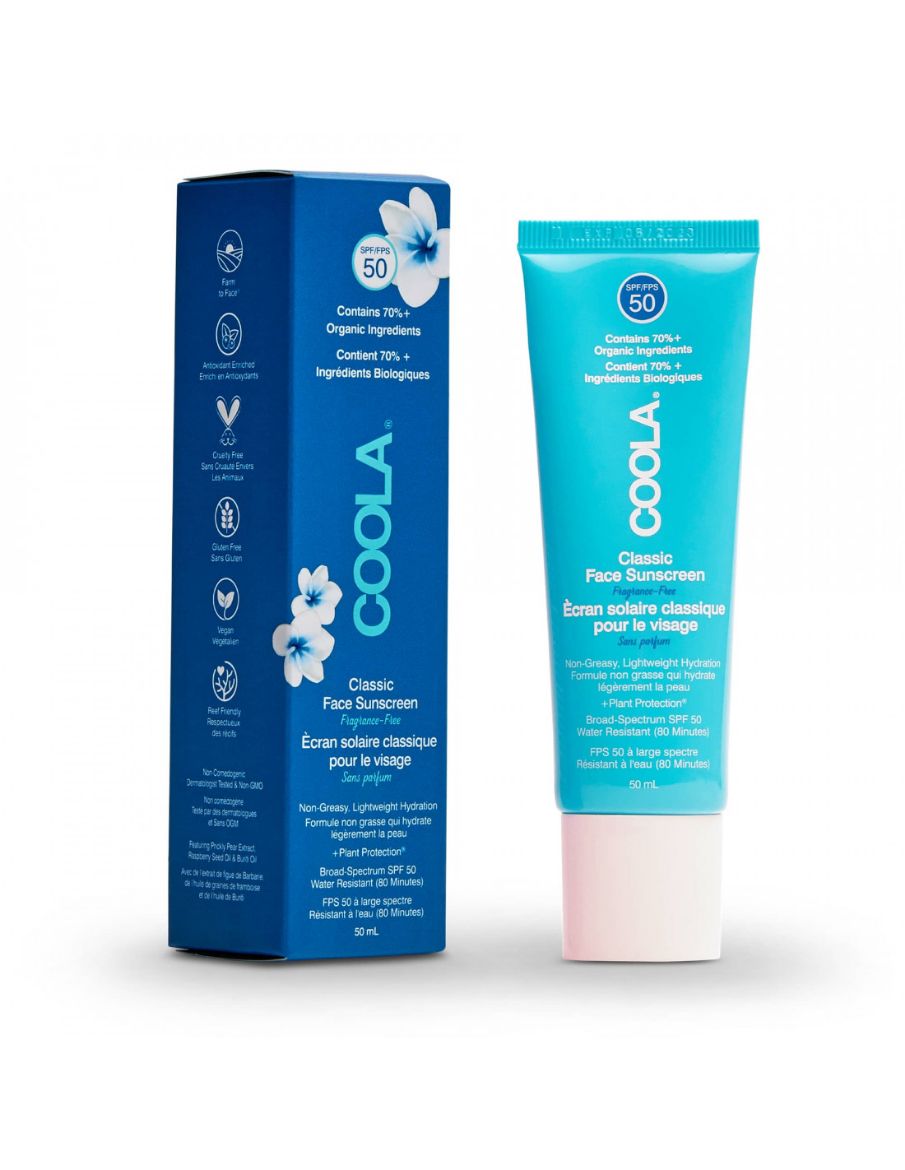 Image of Coola Classic Sport Face SPF50 Fragrance Free (50ml)