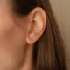 Image of Victoire Collection Gold-plated star-shaped earrings