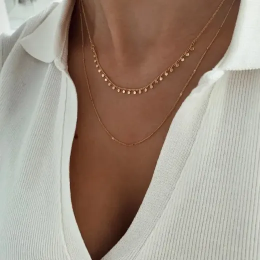 Bild von Victoire Collection Feine zweireihige Halskette