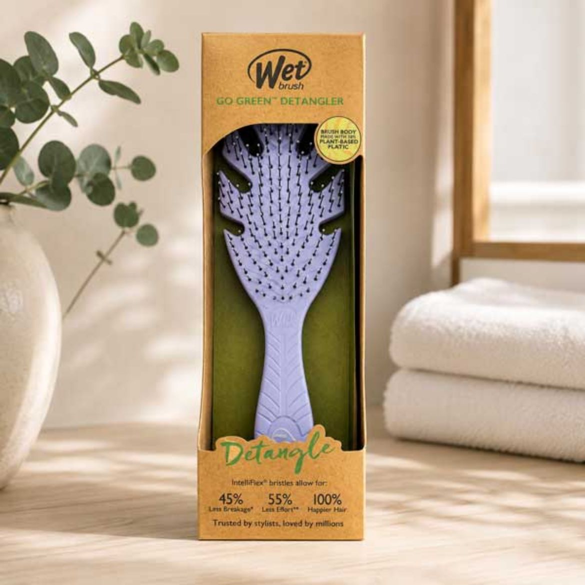 Bild von Wet Brush Go Green Biodegradable Detangler Brush Lila