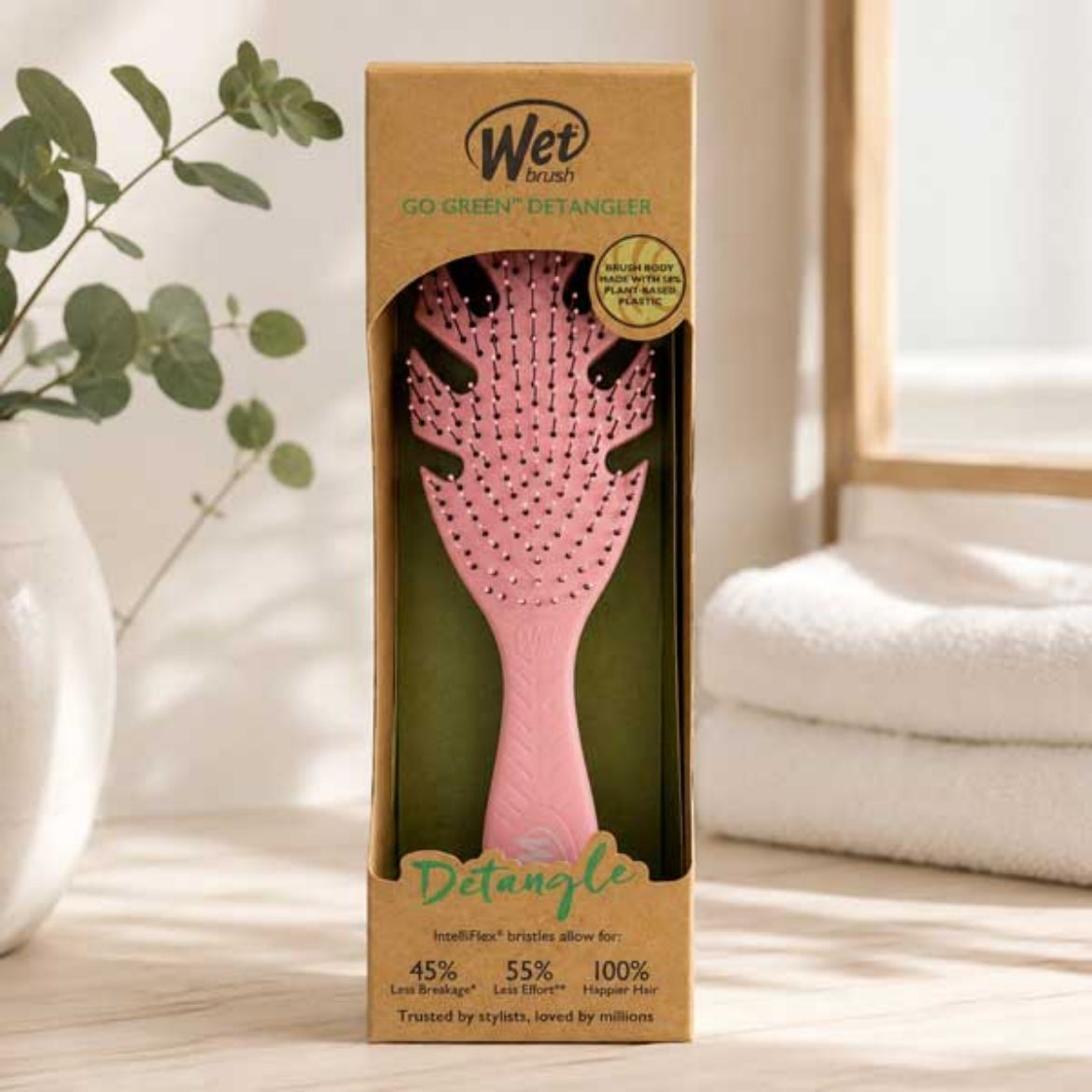 Bild von Wet Brush Go Green Biodegradable Detangler Brush Pink