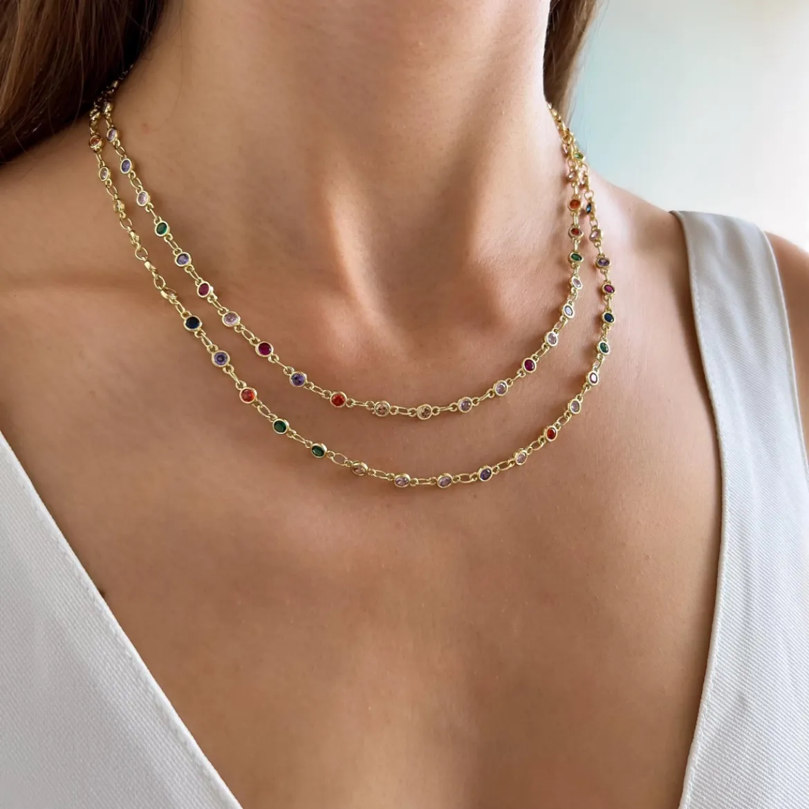 Image de Victoire Collection Collier avec pierres multicolores