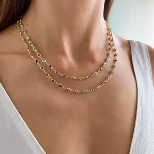 Image de Victoire Collection Collier avec pierres multicolores