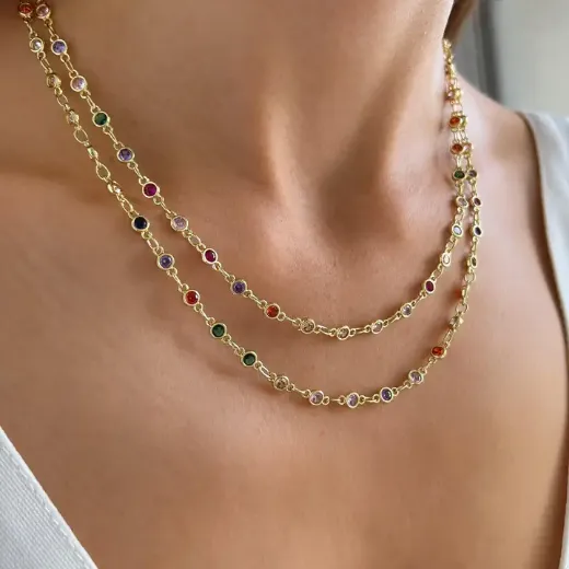 Image de Victoire Collection Collier avec pierres multicolores